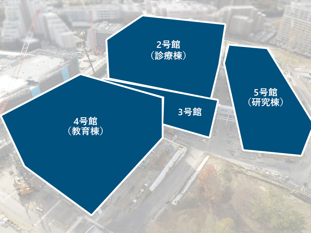 4号館（教育棟）と体育館