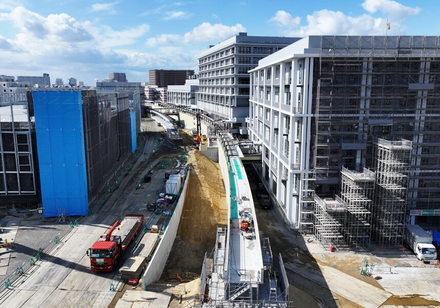 2025年2月ペデストリアンデッキ（教育棟付近）