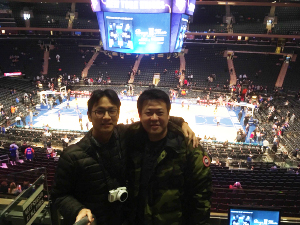 Madison Square Gardenでのバスケット観戦